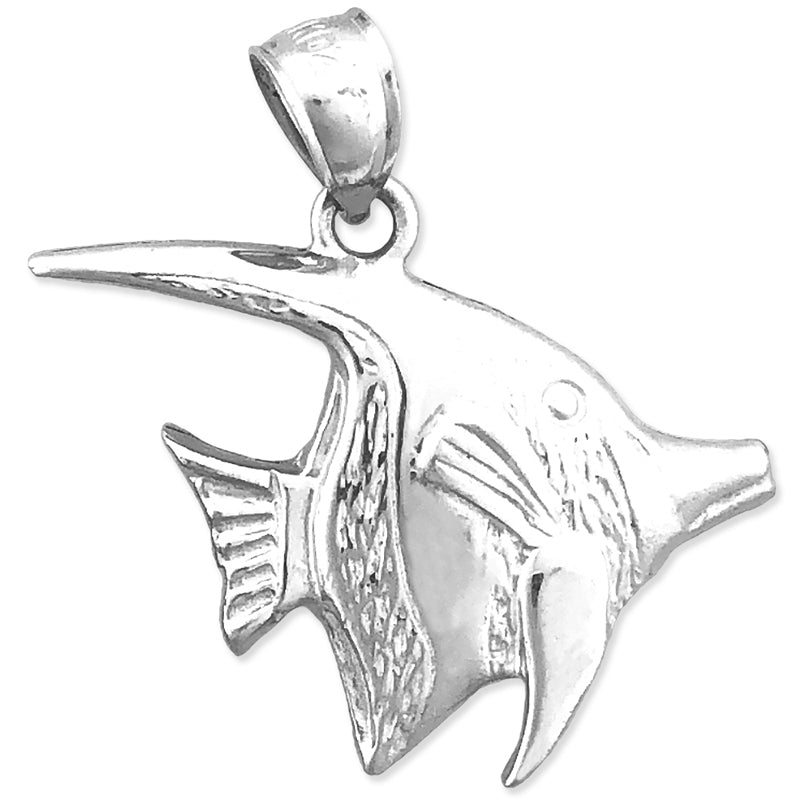 14K Gold Anhänger „Tropischer Engelsfisch“
