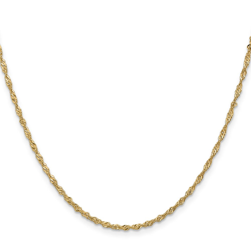 14K 1.6mm Singapurkette Halskette