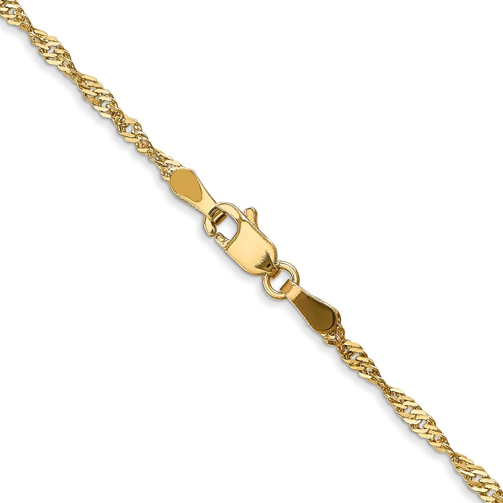 14K 1.6mm Singapurkette Halskette