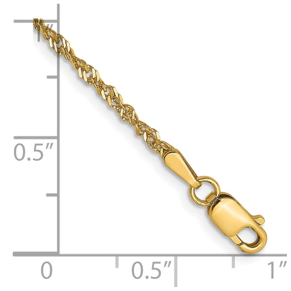 14K 1.6 Mm Singapurkette Gliederarmband