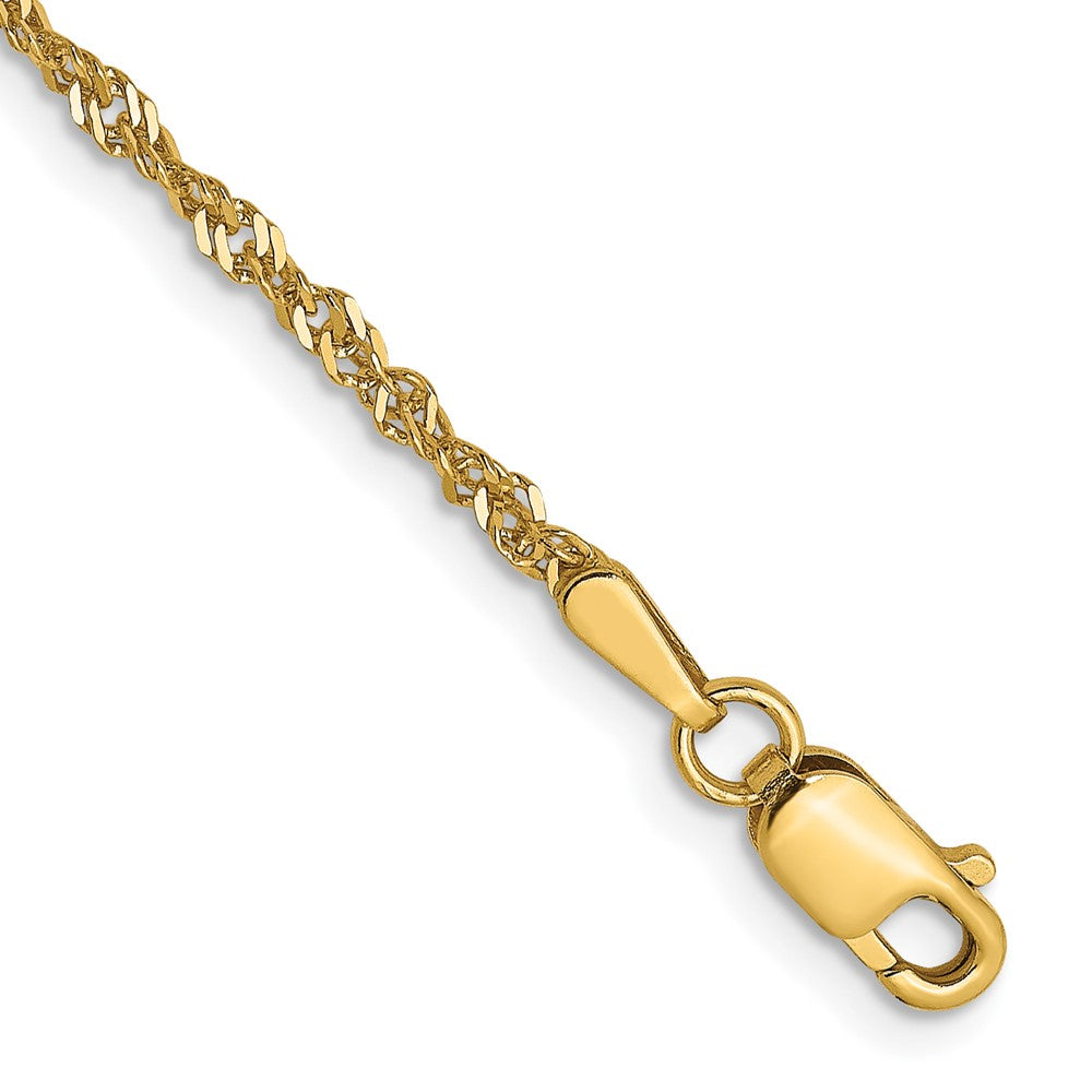14K 1.6 Mm Singapurkette Gliederarmband