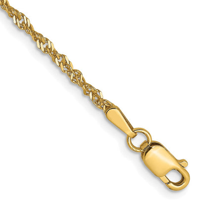 14K 1.6 Mm Singapurkette Gliederarmband