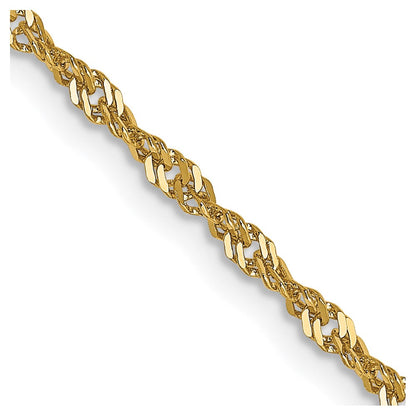 14K 1.6mm Singapurkette Halskette