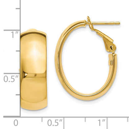 14K Gelbgold Poliert Creolen
