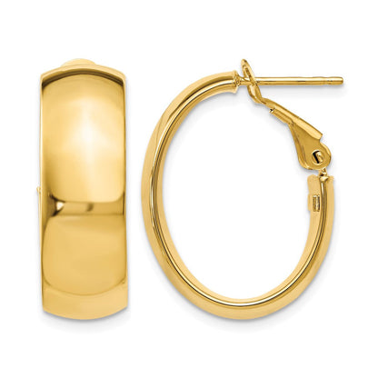 14K Gelbgold Poliert Creolen