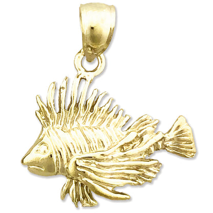 14K Gold Löwenfisch-Charm