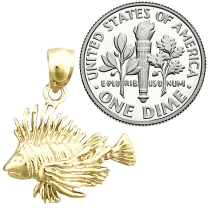 14K Gold Löwenfisch-Charm