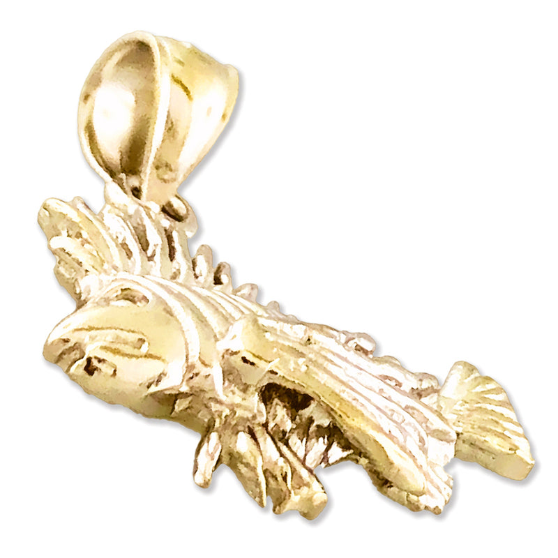 14K Gold Löwenfisch-Charm