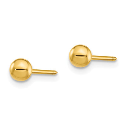 14K Gelbgold Inverness 4mm Kugel/long Ohrstecker