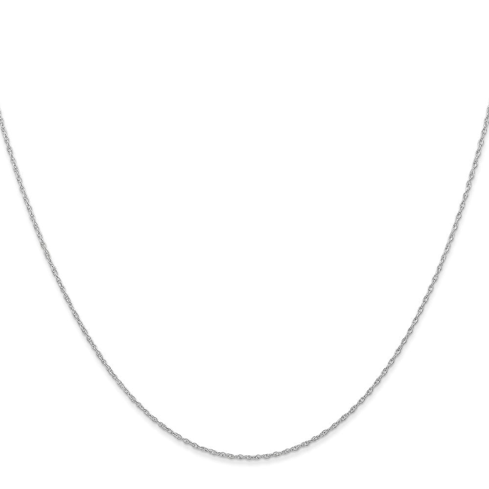 14K Weißgold Carded.6mm Ankerkette Kordel mit Federring Verschluss Halskette