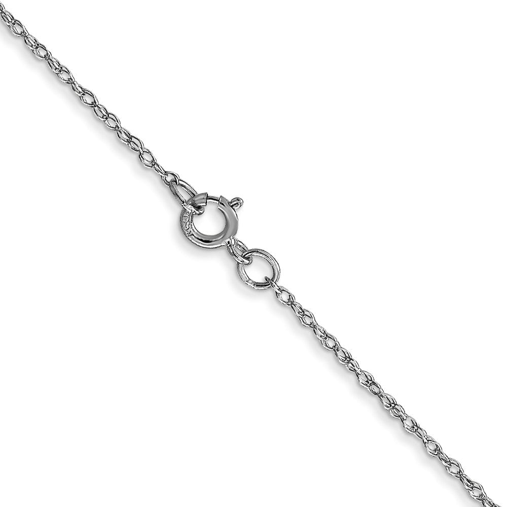 14K Weißgold Carded.6mm Ankerkette Kordel mit Federring Verschluss Halskette
