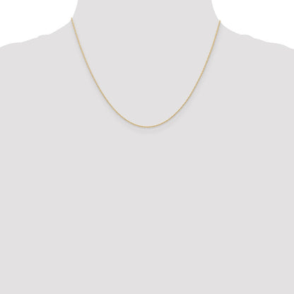14K Gelbgold Carded.6mm Ankerkette Kordel mit Federring Verschluss Halskette