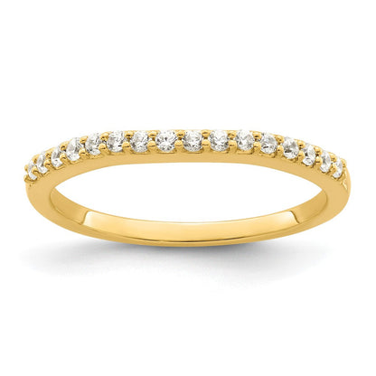 14K Gelbgold 1/5 Karat Diamant Contoured Komplett Ehering Ring