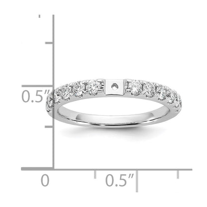 14K Weißgold Stift Set 5/8 Karat Diamant Halbfassung Verlobungsring