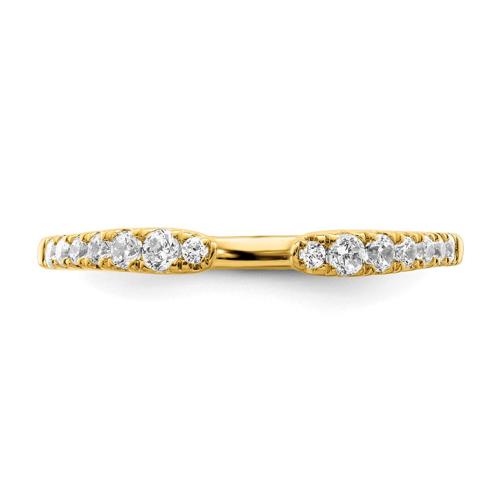 14K Gelbgold Ehering mit im Labor gezüchteten Diamanten, 0,25 ct., VS+ F+, True Origin, komplett