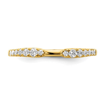 14K Gelbgold Ehering mit im Labor gezüchteten Diamanten, 0,25 ct., VS+ F+, True Origin, komplett