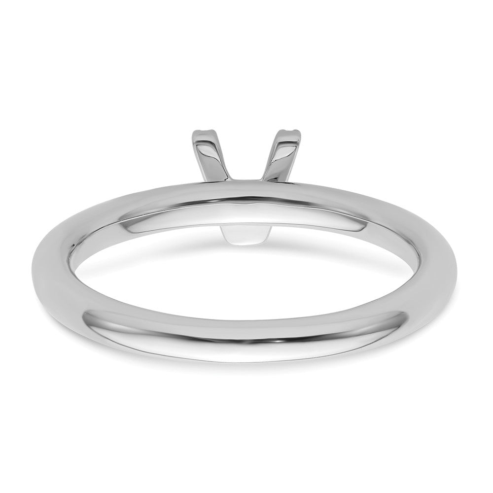14K Weißgold Stapelbar Diamant Initiale V Größe 7 Ring