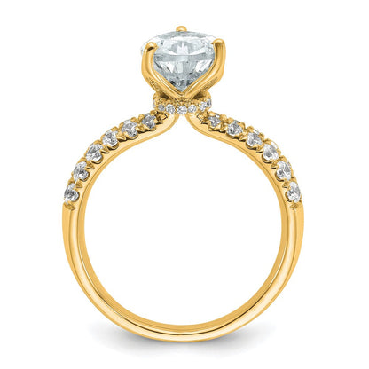 True Origin 14K Gelbgold Verlobungsring mit 2,625 ct. im Birnenschliff, laborgezüchteter Diamant, VS+ F+, komplett gefasst