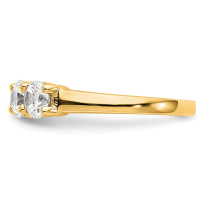 True Origin 14K Gelbgold 1 7/8K Labor gezüchteter Diamant VS+ F+ Komplett Rund Fünf-Stein Ring
