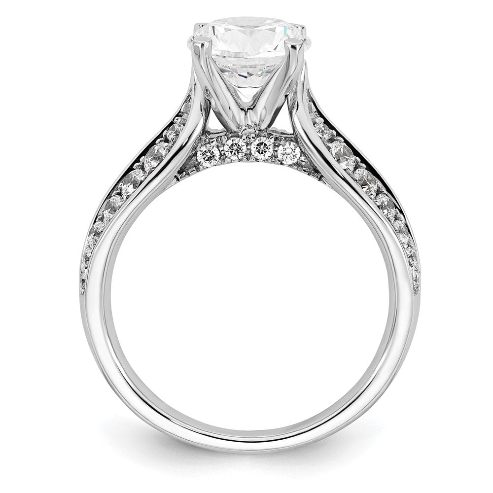 14K Weißgold Verlobungsring mit 2 1/8K rund geschliffenen, zertifizierten, im Labor gezüchteten Diamanten, VS/SI+ G+
