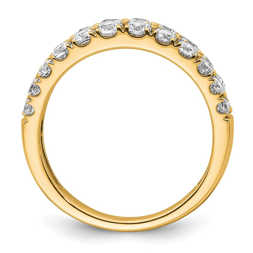 True Origin 14K Gelbgold Verlobungsring mit 1,25 ct. laborgezüchteten Diamanten VS+ F+, zweireihig, kompletter Ehering