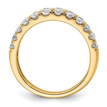 True Origin 14K Gelbgold Verlobungsring mit 1,25 ct. laborgezüchteten Diamanten VS+ F+, zweireihig, kompletter Ehering