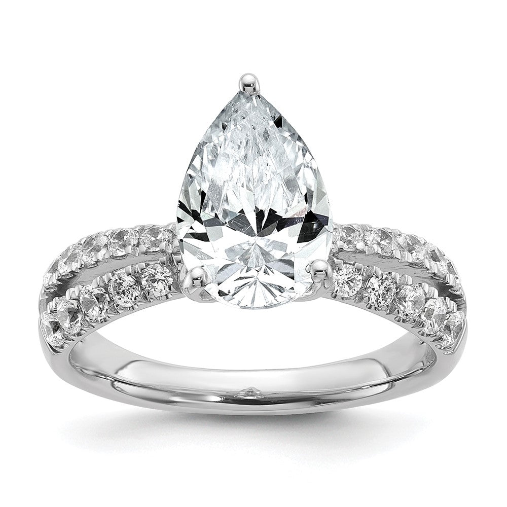 True Origin 14K Weißgold Verlobungsring mit Birnenschliff, 2,625 ct., im Labor gezüchteter Diamant VS+ F+, komplett