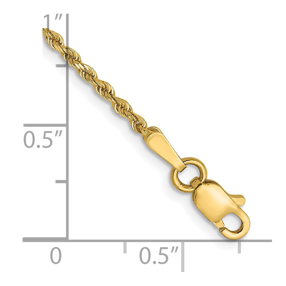 14K 1.5mm Diamantiert Kordel Halskette