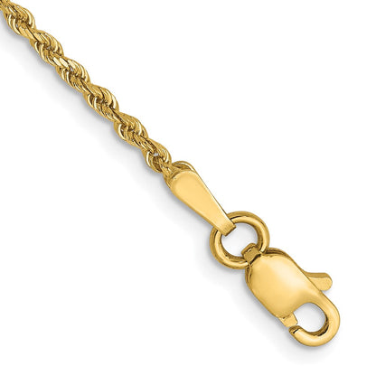 14K 1.5mm Diamantiert Kordel Halskette