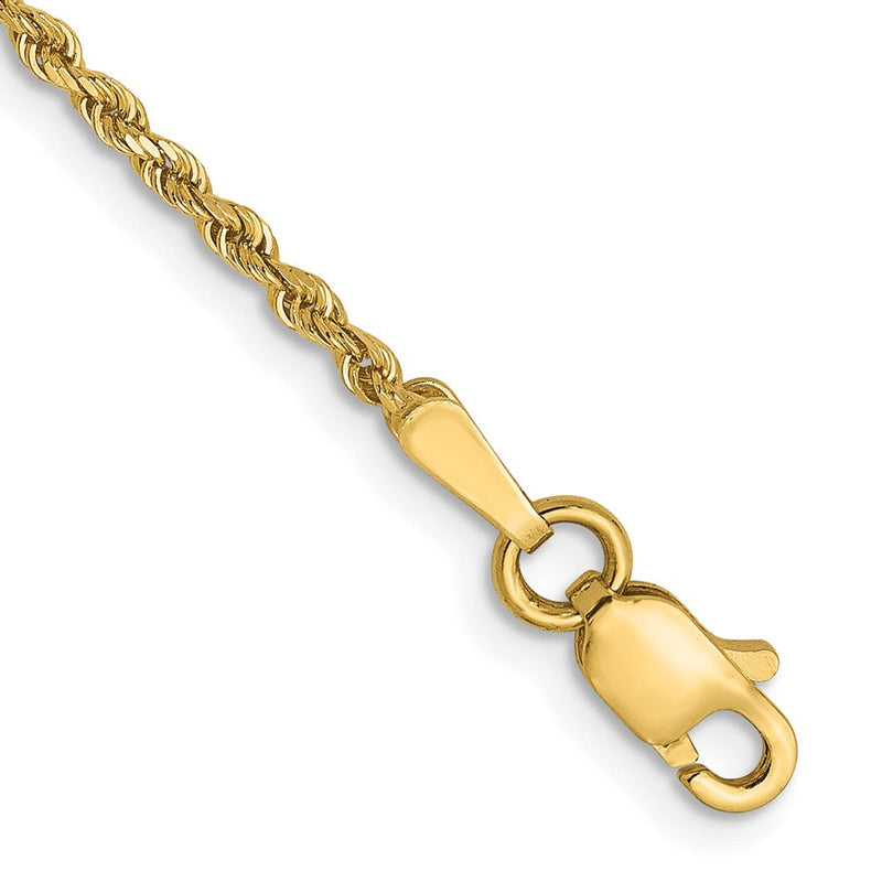 14K 1.5mm Diamantiert Kordel Halskette