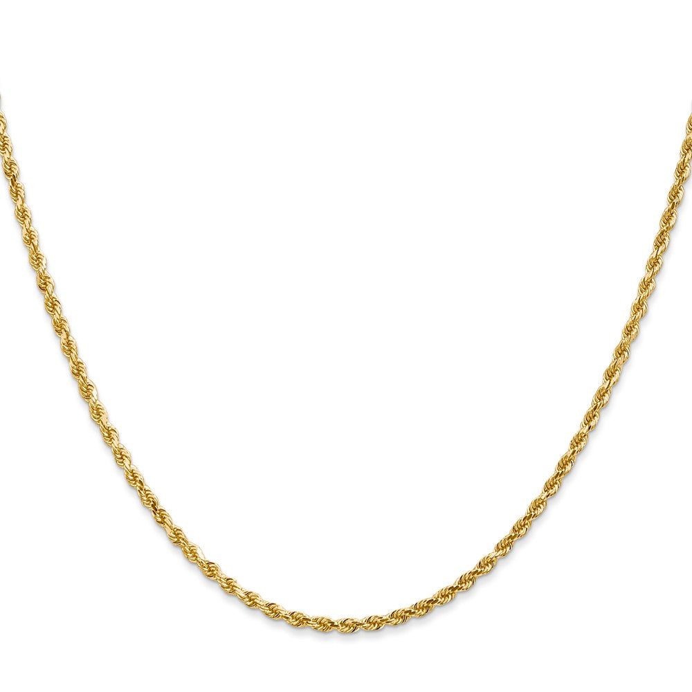 14K 2mm Diamantiert Kordel Halskette