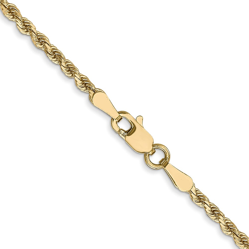 14K 2mm Diamantiert Kordel Halskette