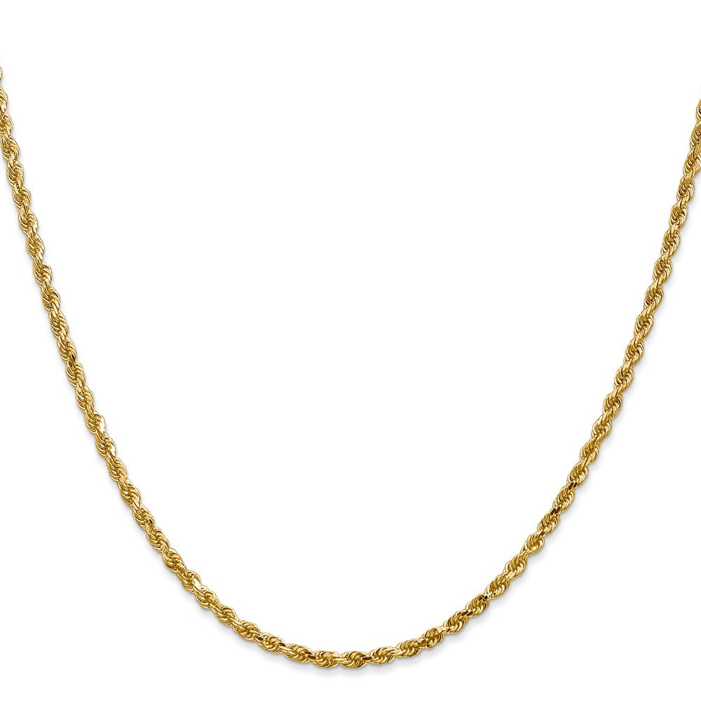 14K 2.5mm Diamantiert Kordel Halskette