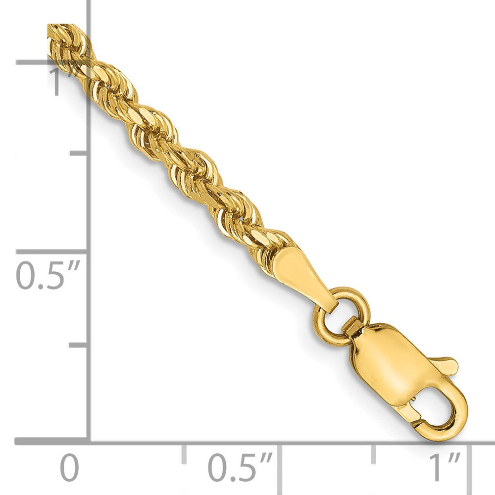 14K Gelbgold 2.75mm Diamantiert Kordel Halskette