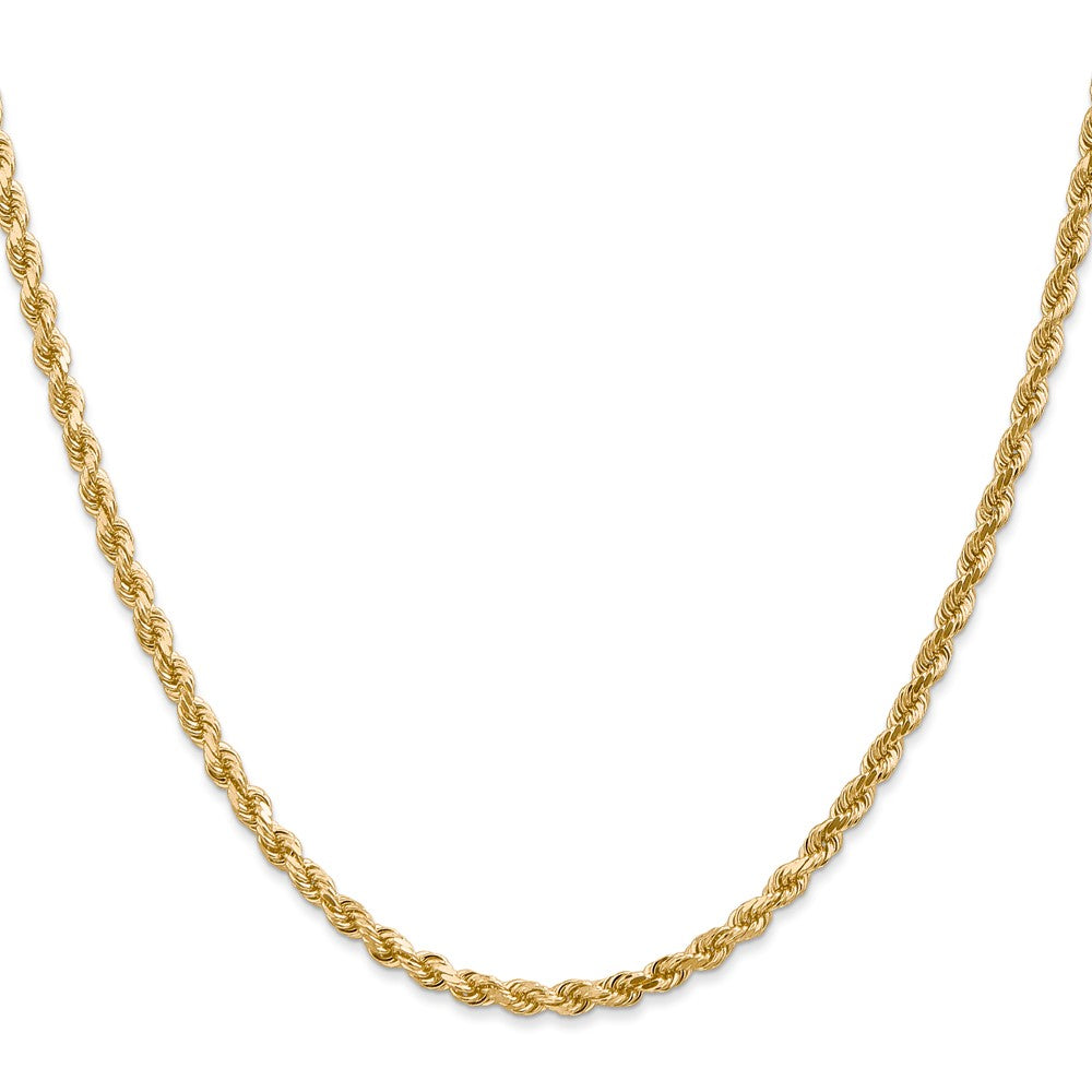 14K 3mm Diamantiert Kordel Halskette