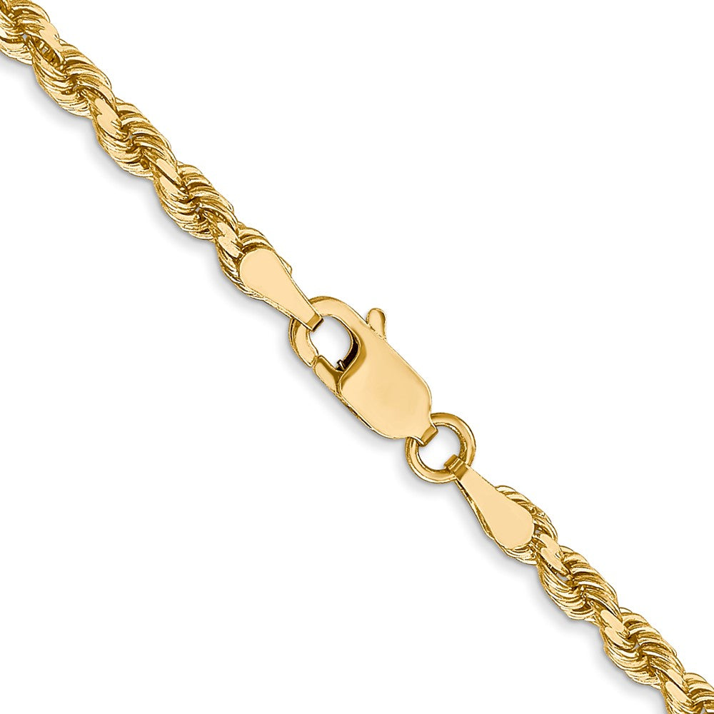 14K 3mm Diamantiert Kordel Halskette