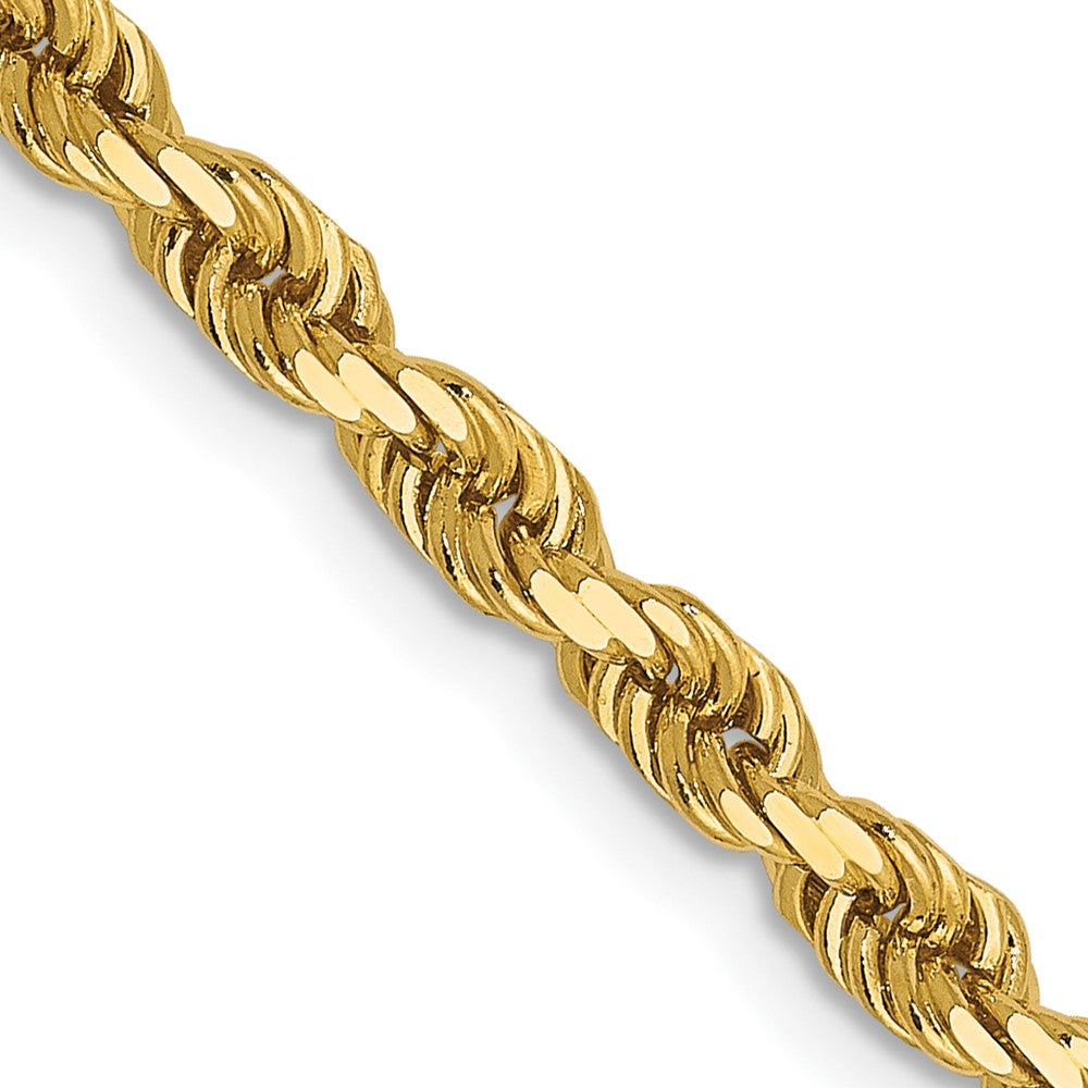 14K 3mm Diamantiert Kordel Halskette