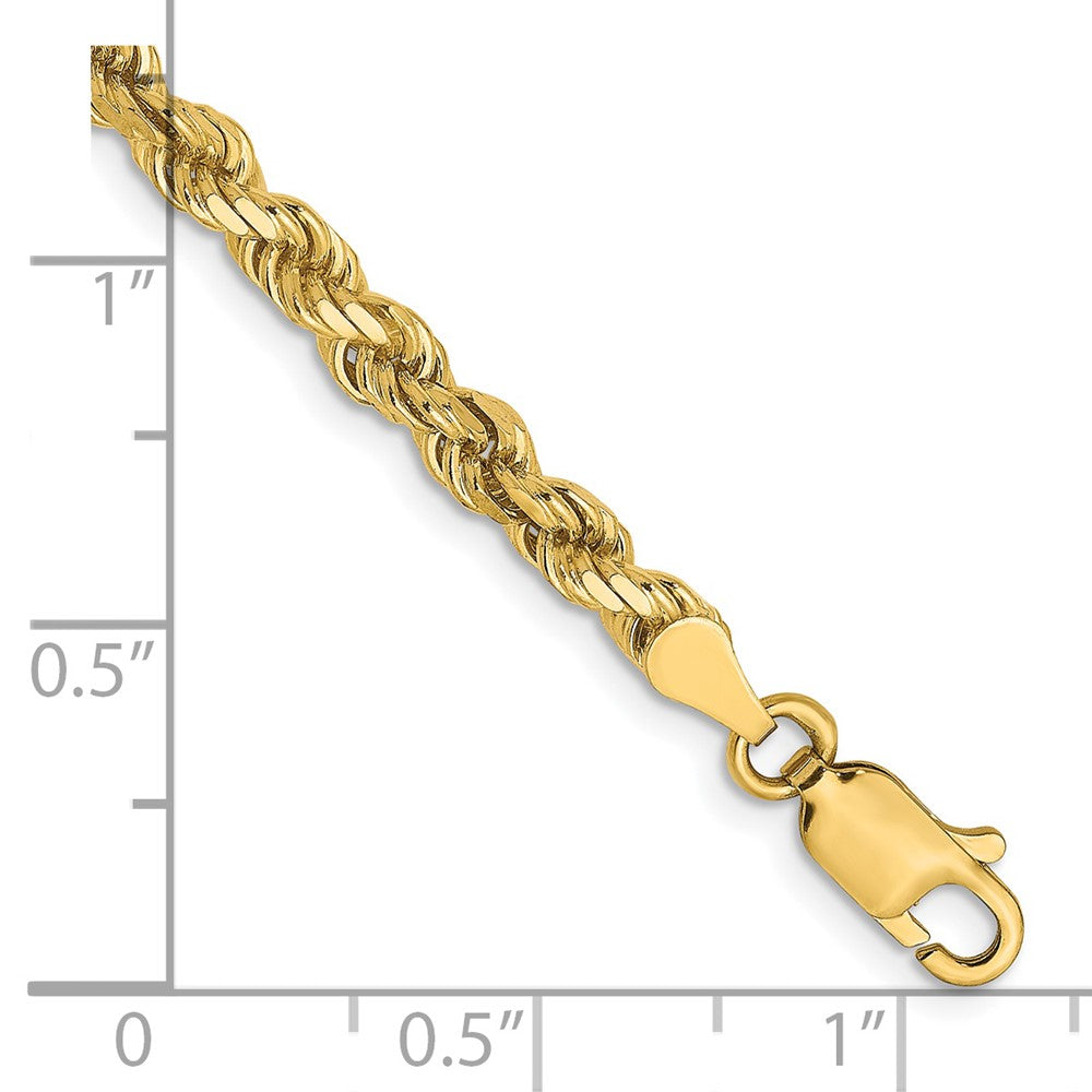 14K Gelbgold 3.5mm Diamantiert Kordel Halskette