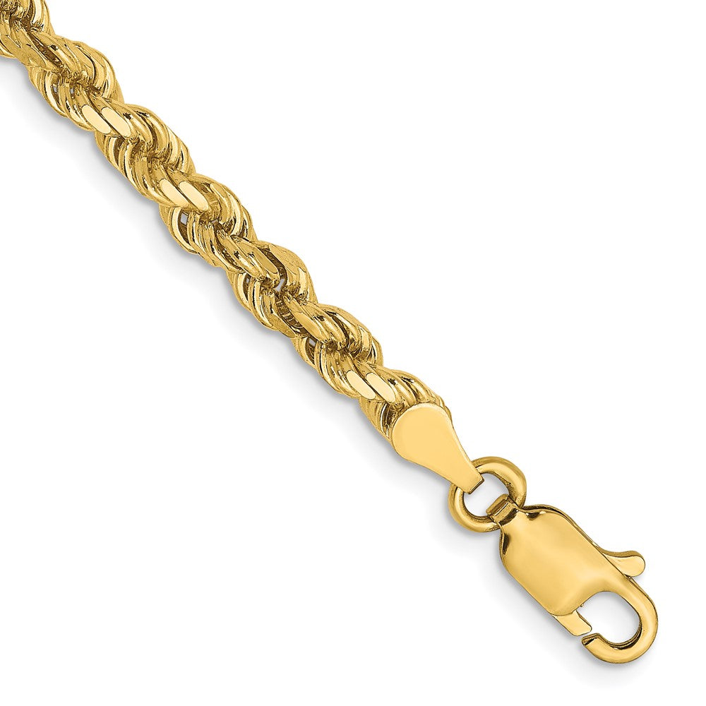 14K Gelbgold 3.5mm Diamantiert Kordel Halskette