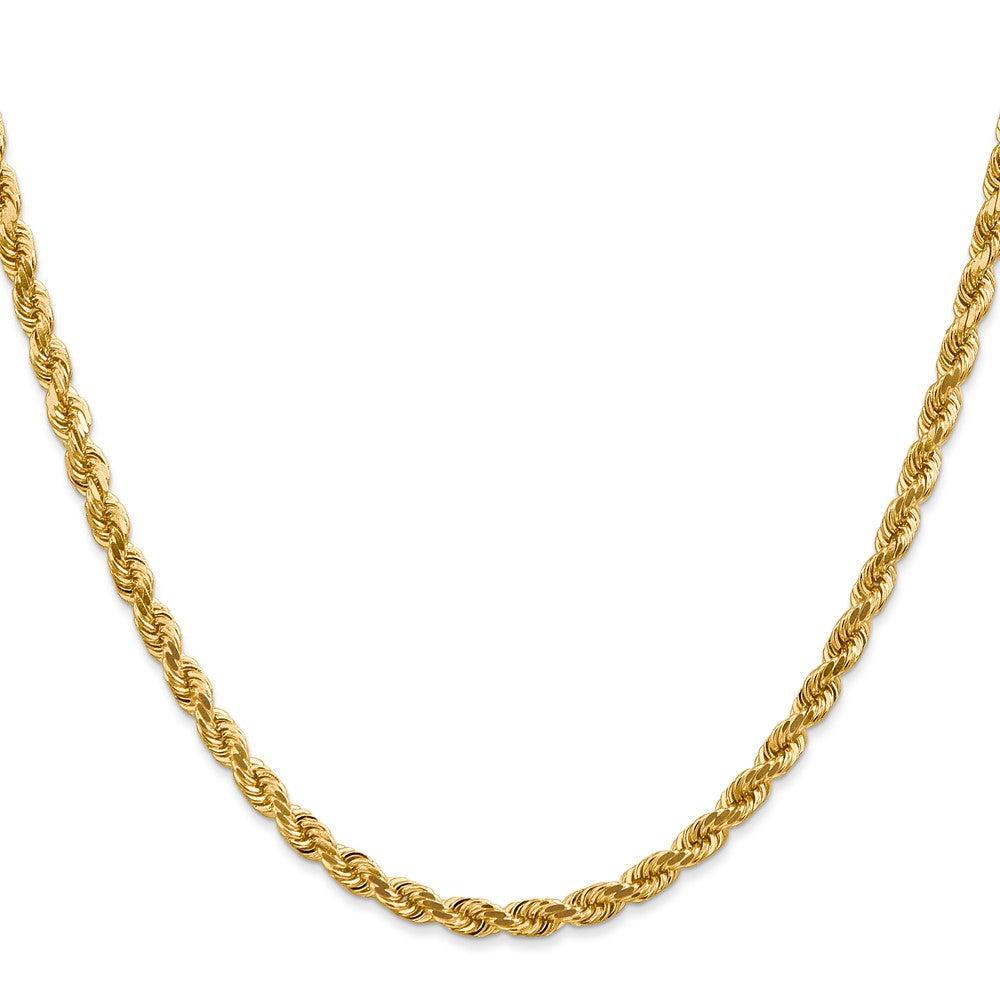 14K 4mm Diamantiert Kordel Halskette
