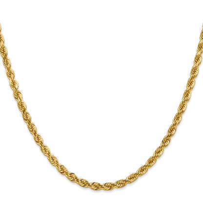 14K 4mm Diamantiert Kordel Halskette