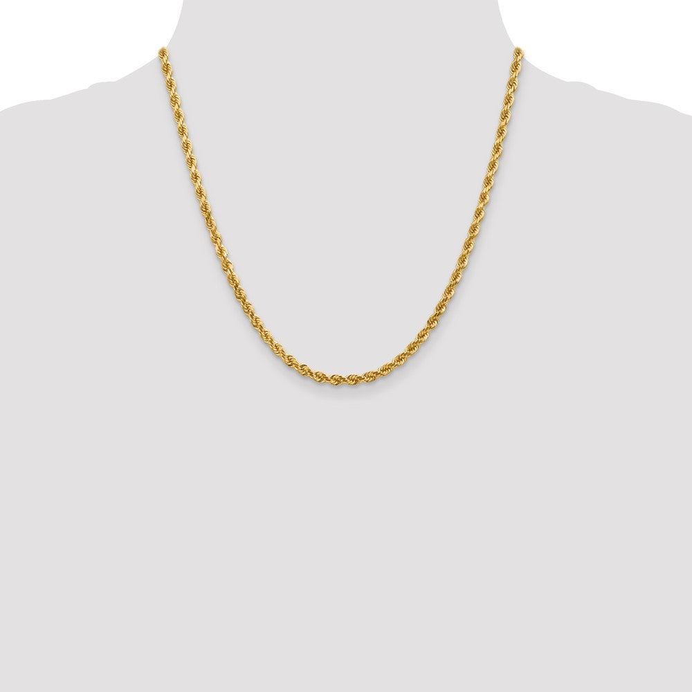14K 4mm Diamantiert Kordel Halskette