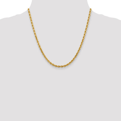 14K 4mm Diamantiert Kordel Halskette