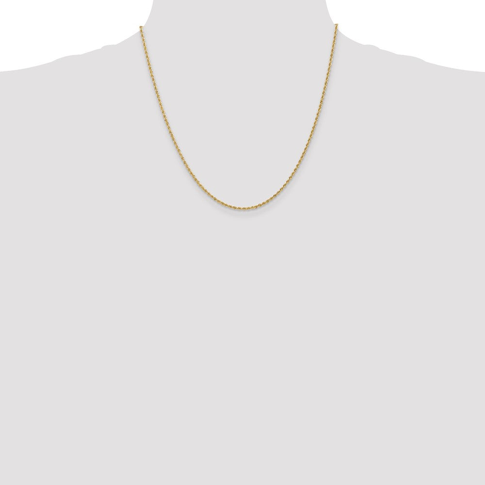 14K 1.6mm Massiv Normal Kordel Halskette