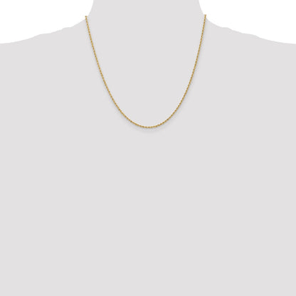 14K 1.6mm Massiv Normal Kordel Halskette
