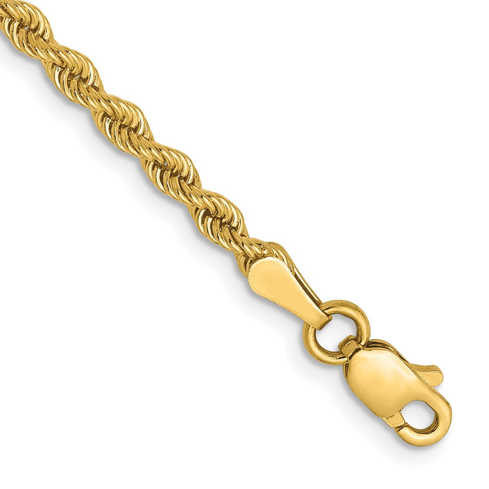 14K Gelbgold 2.5mm Massiv Normal Kordel Halskette