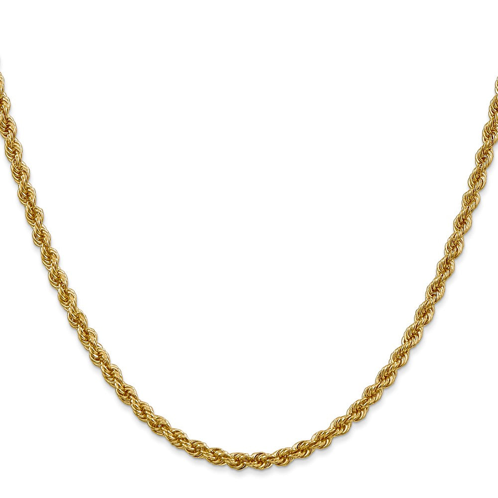 14K 3mm Massiv Normal Kordel Halskette