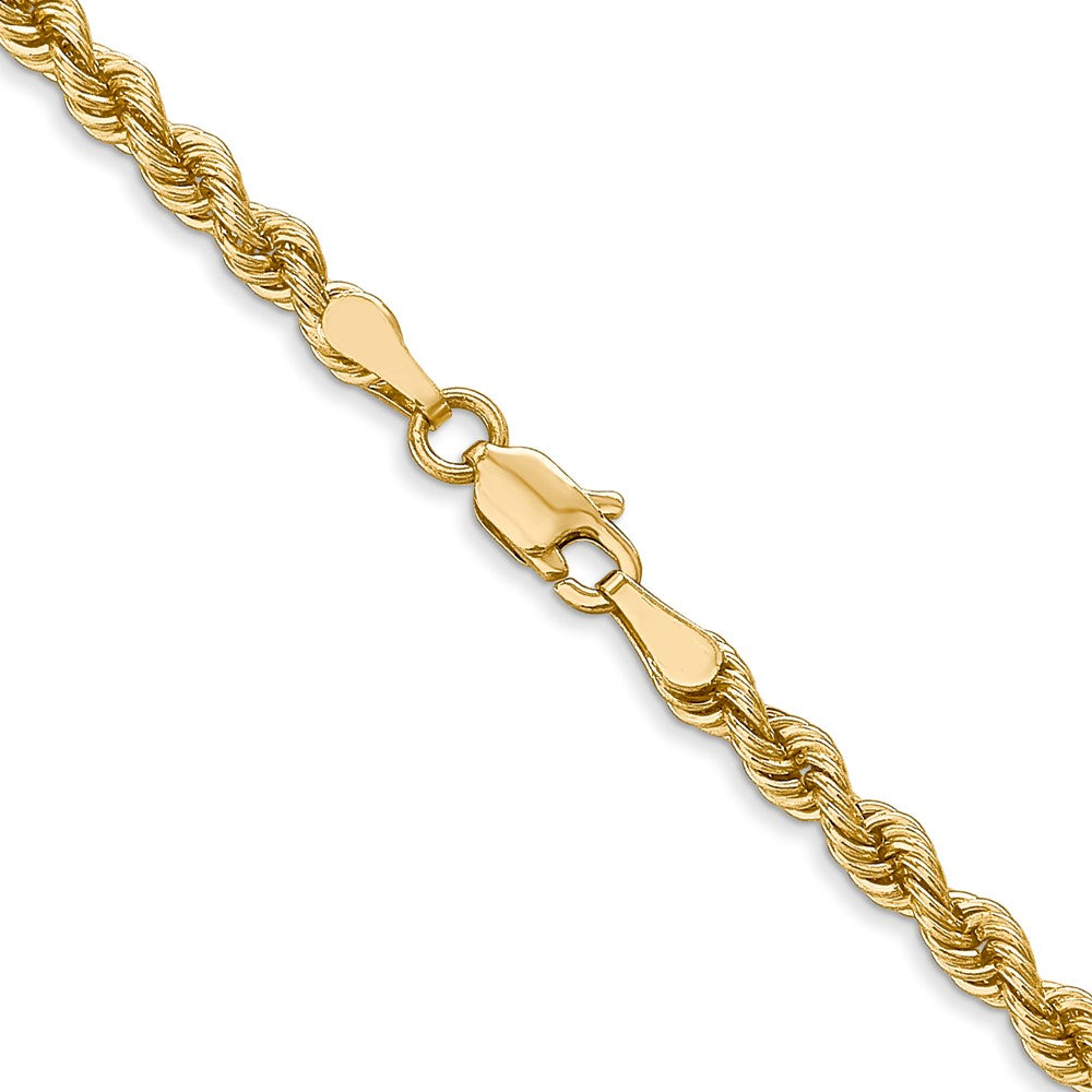 14K 3mm Massiv Normal Kordel Halskette