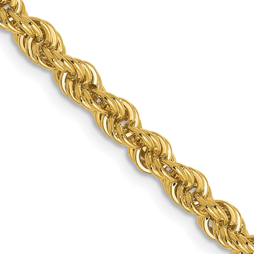 14K 3mm Massiv Normal Kordel Halskette