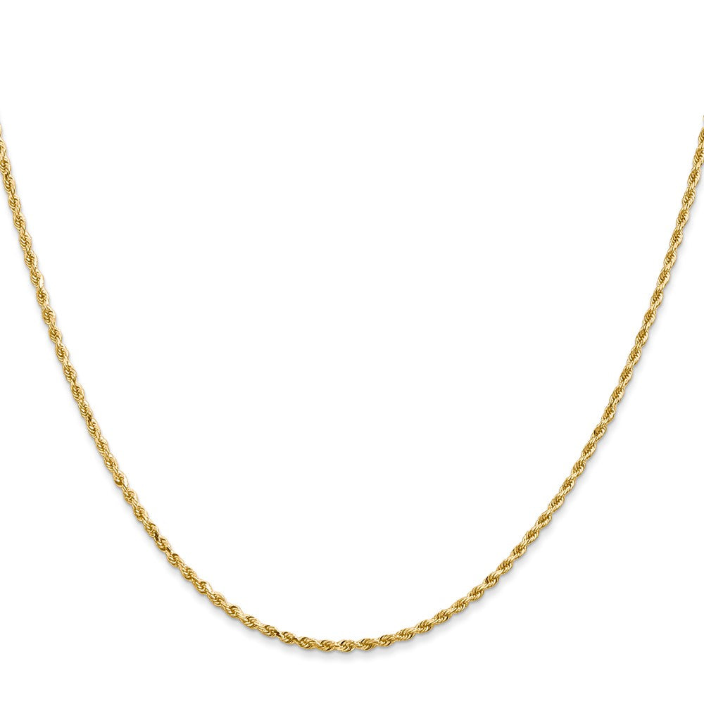 14K 1.3mm Diamantiert Kordel Halskette